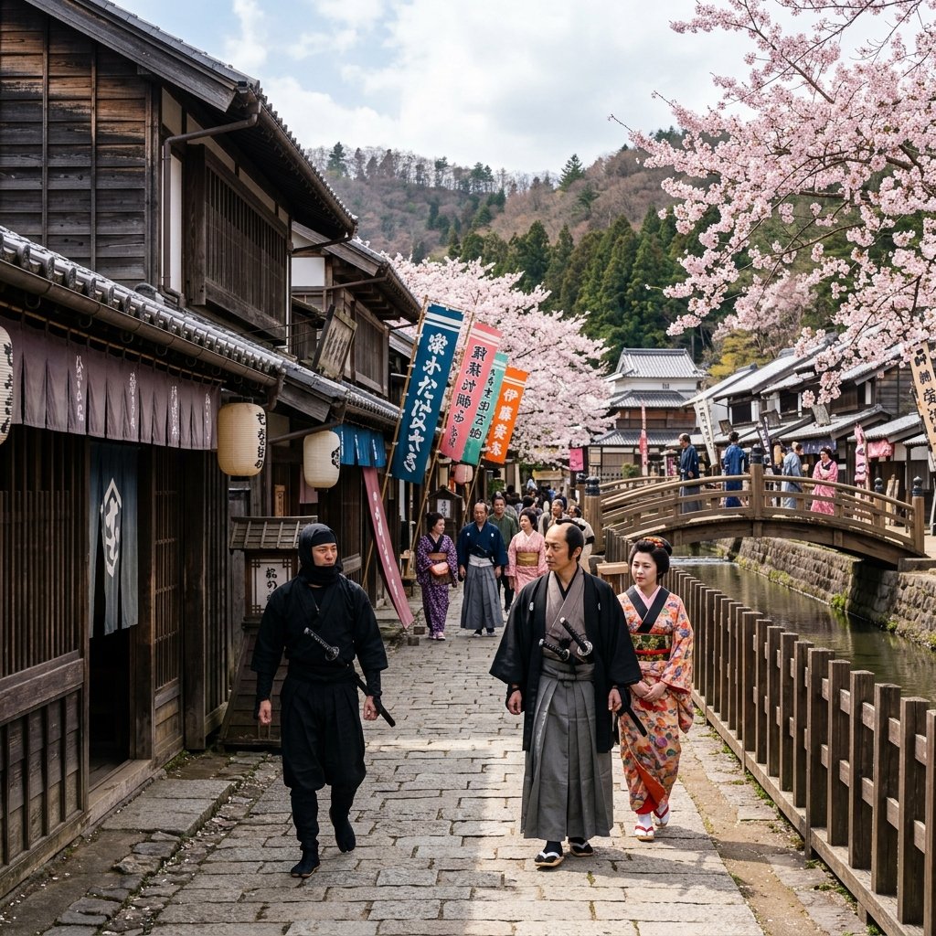 edo village with visitors 202608050002
