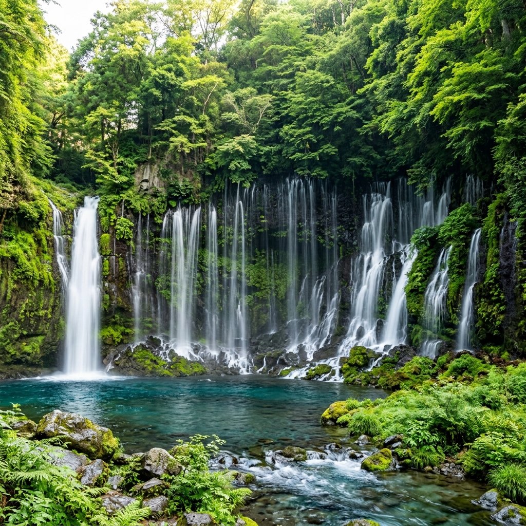 shiraito falls cascading over cliff 202608051110